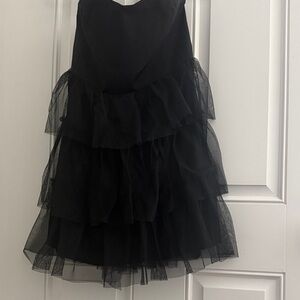 Kimchi Blue Strapless Ladies Black Tiered Tulle Dress